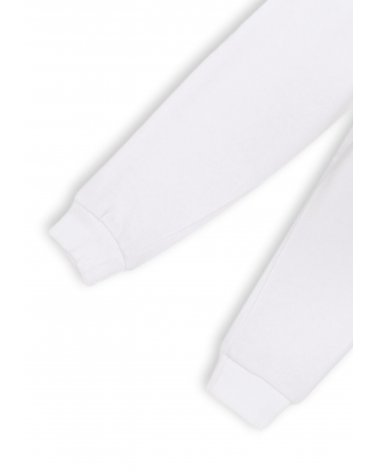 Pantalone felpato bianco Richmond bambina con laccetto lilla estate 2025