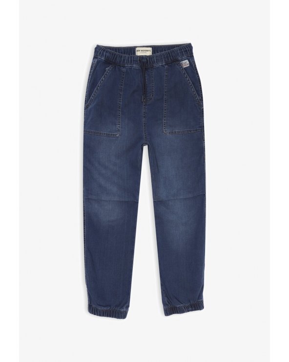 Jeans Roy Rogers bambino denim jogger blu primavera estate con tasche frontali
