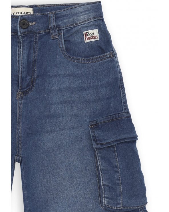 Bermuda denim Roy Rogers bambino tasconi cargo primavera estate 2025