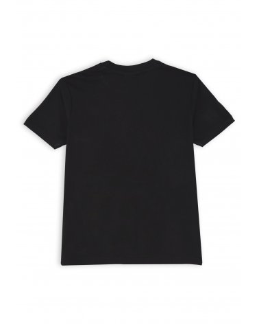T-shirt nera ICON con stampa bianca effetto splash per ragazzo estate 2025