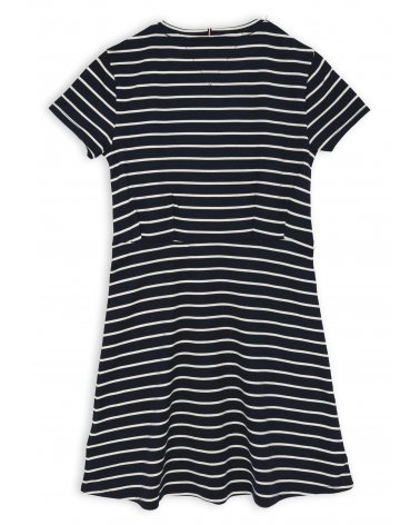 Vestito Tommy Hilfiger righe blu e bianche bambina cotone 2-16 anni