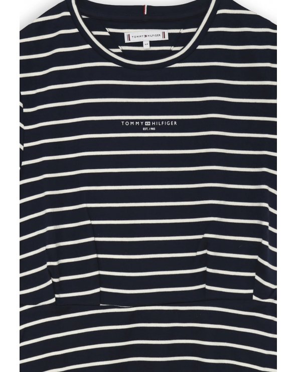 Vestito Tommy Hilfiger righe blu e bianche bambina cotone 2-16 anni