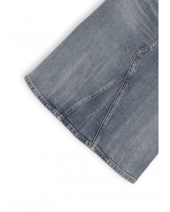 Gonna jeans bambina Tommy Hilfiger slim fit blu al ginocchio con tasche