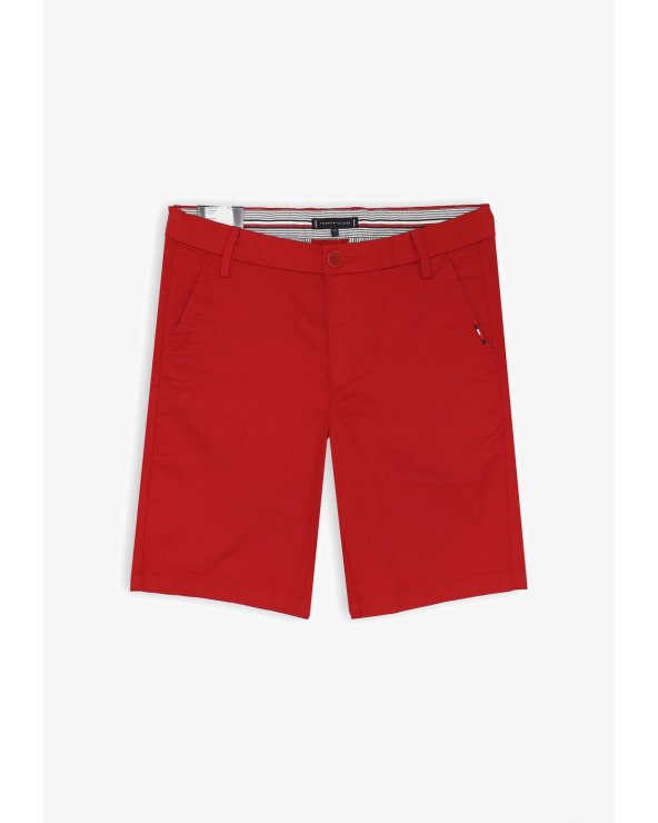 Bermuda rossi Tommy Hilfiger neonato 6-24 mesi in cotone dritti estivi