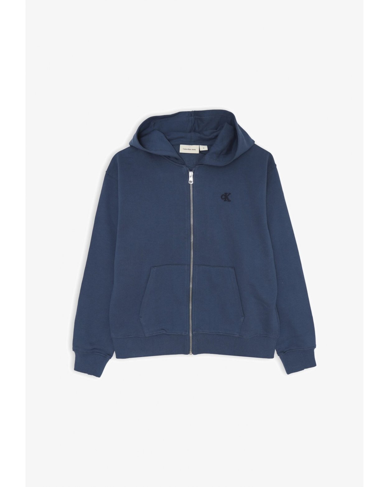 Calvin Klein felpa blu zip cappuccio bambino ragazzo cotone estate 2025