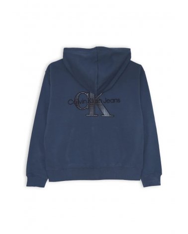Calvin Klein felpa blu zip cappuccio bambino ragazzo cotone estate 2025
