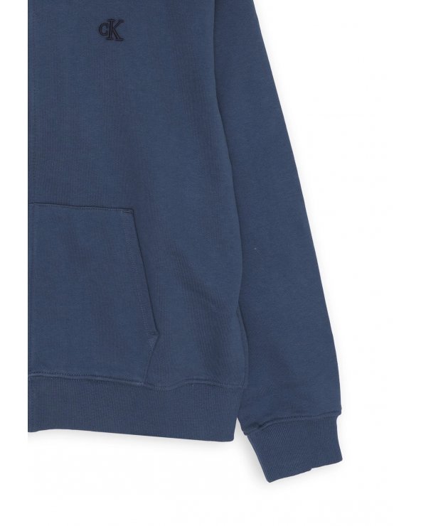 Calvin Klein felpa blu zip cappuccio bambino ragazzo cotone estate 2025
