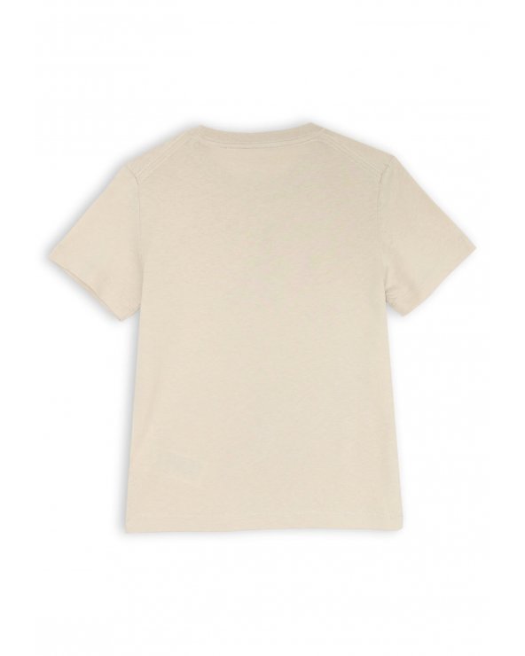 Calvin Klein t-shirt beige bambini cotone stampa CK kids estate 2025