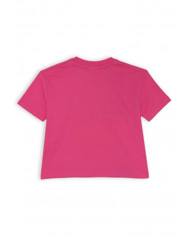 T-shirt rosa ICON stampa camouflage ragazza cotone estate 2025