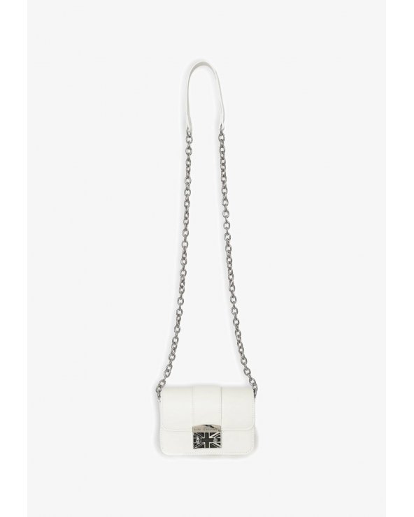 John Richmond Borsa a Tracolla Bambina Bianco Ecopelle Elegante