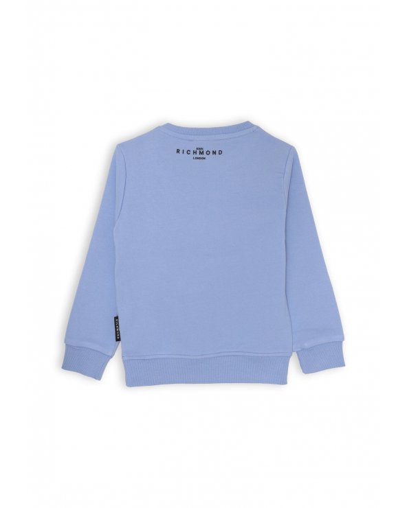 John Richmond Completo Felpa e Bermuda Neonato Light Blue 3-36 mesi Stampa Logo