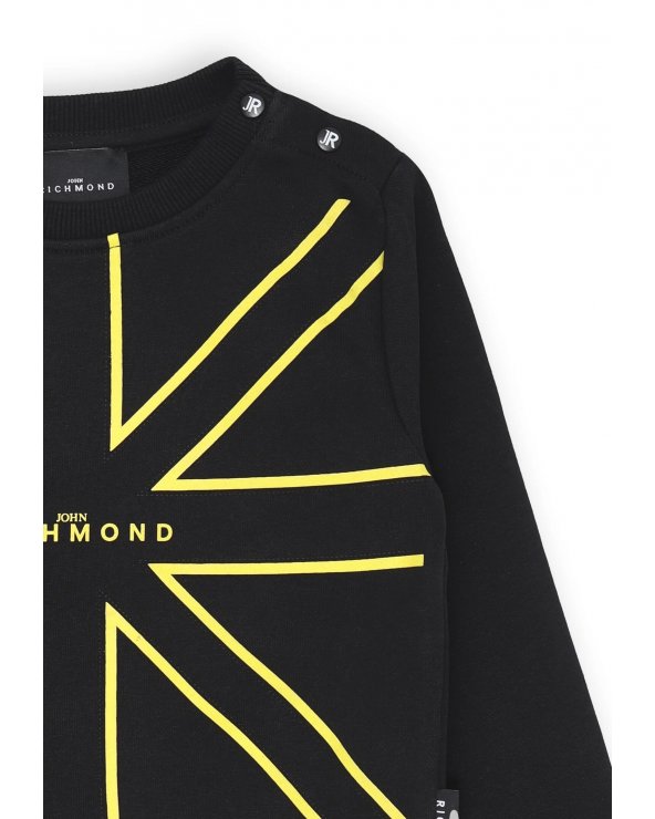 John Richmond Felpa Neonato Black 6-36 mesi Stampa Union Jack