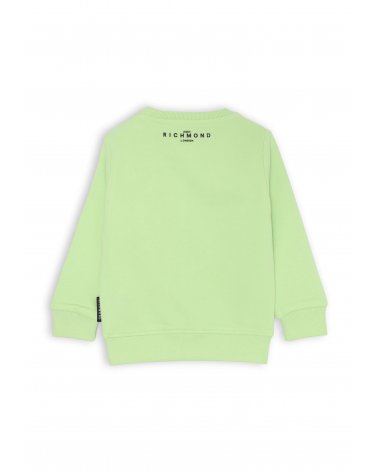John Richmond Completo Felpa e Bermuda Neonato Verde Lime 3-36 mesi Stampa Logo
