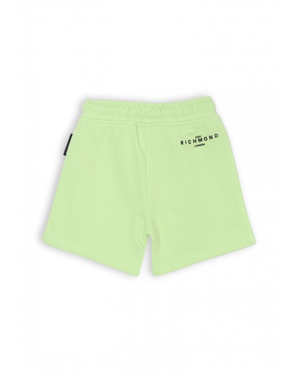 John Richmond Completo Felpa e Bermuda Neonato Verde Lime 3-36 mesi Stampa Logo