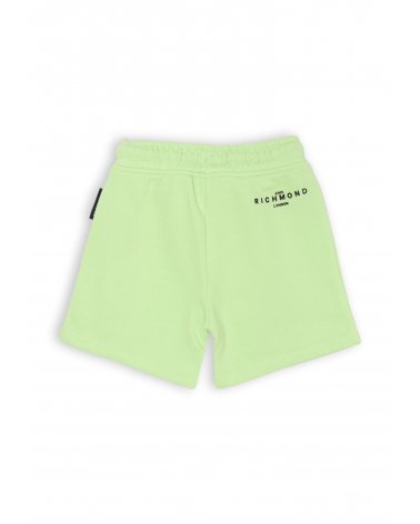John Richmond Completo Felpa e Bermuda Neonato Verde Lime 3-36 mesi Stampa Logo