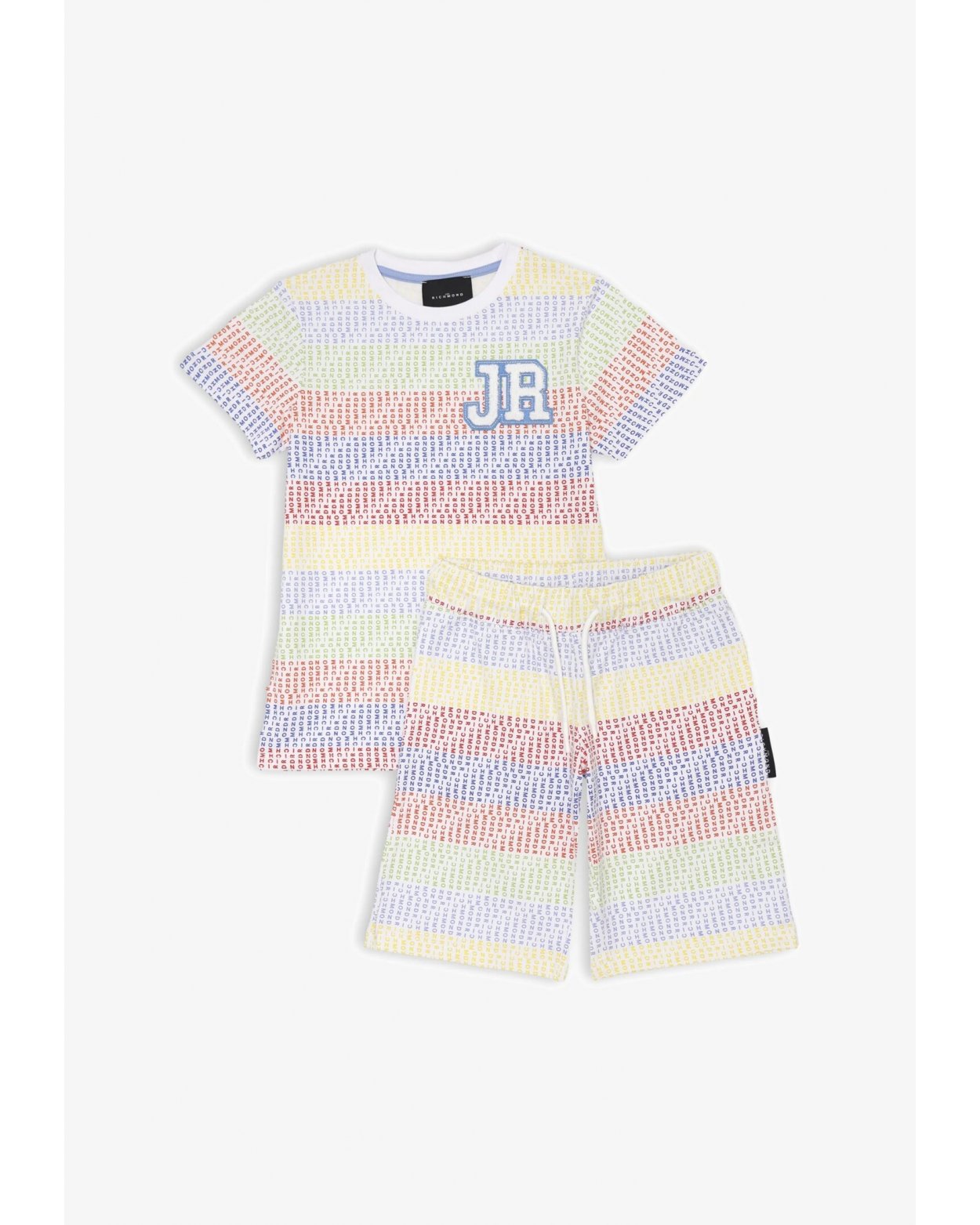 John Richmond Completo Set Bambino Off White Primavera Tessuto Cotone