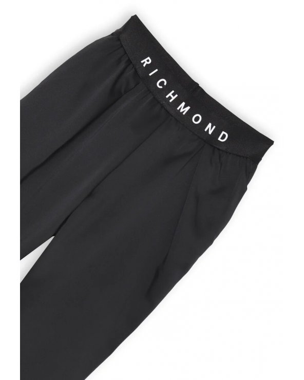 John Richmond Pantaloni Bambina Ragazza Nero Primavera Vita Elasticizzata