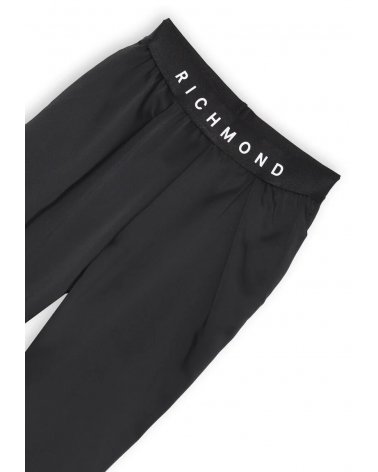 John Richmond Pantaloni Bambina Ragazza Nero Primavera Vita Elasticizzata