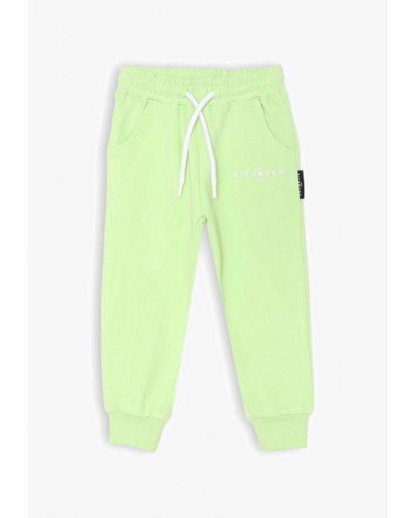 John Richmond Pantaloni Bambino 6-36 Mesi Verde Neon Primavera Coulisse Bianca