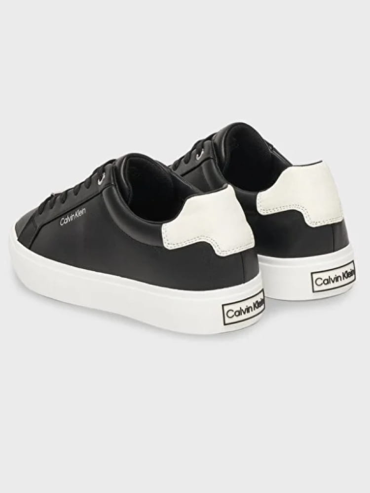 Calvin Klein sneakers donna nera con dettagli e logo a contrasto