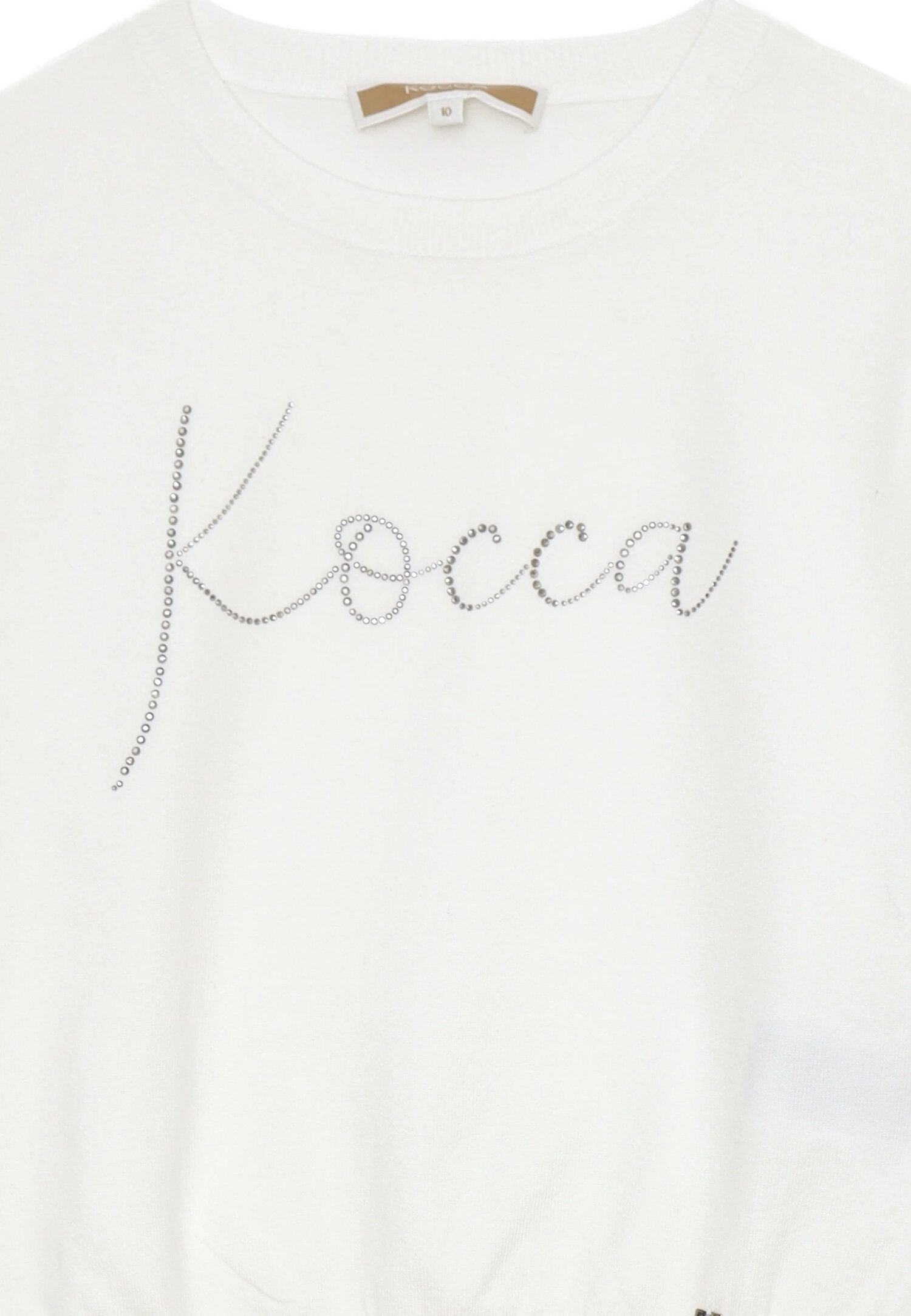Kocca felpa panna bambina e ragazza con logo luminoso | CammarataMode