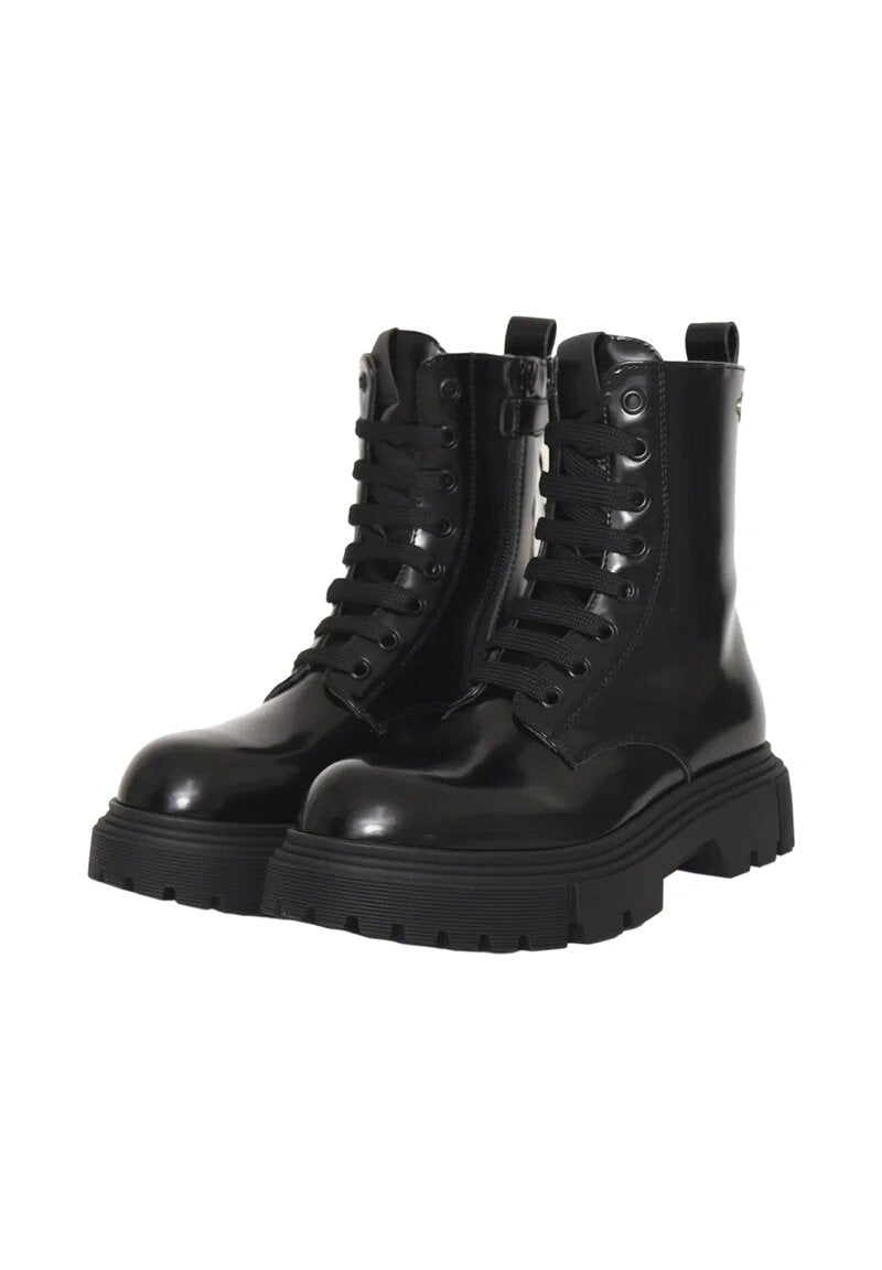 Calvin Klein stivaletti bambina neri inverno stringati platform - NERO | CammarataMode