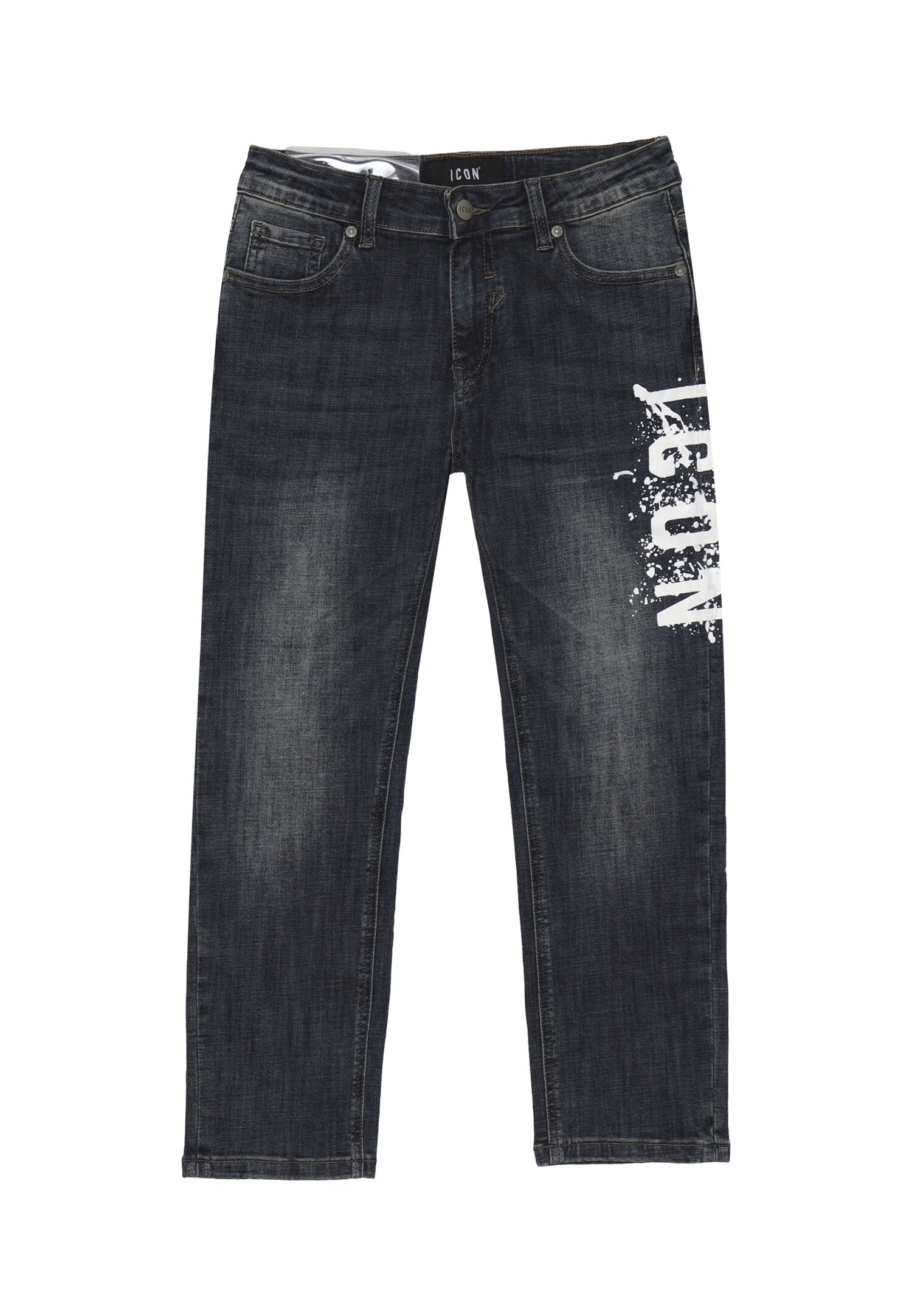 Icon Jeans Blu Denim Bambino In Cotone Vita Regolabile Sportivo AI25