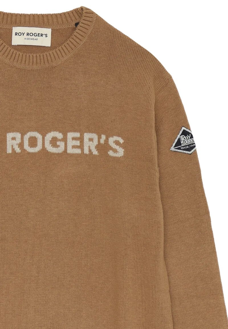 Roy Rogers maglione bambino e ragazzo cammello cotone e lana logo | CammarataMode