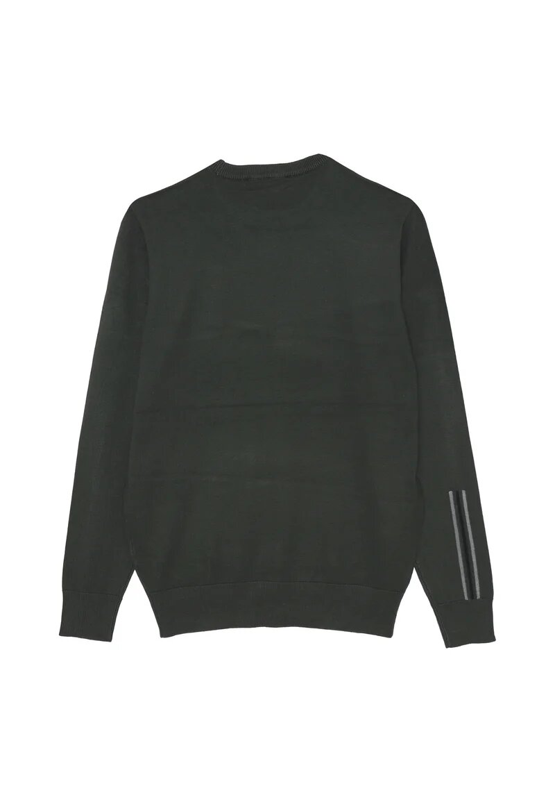 John Richmond maglione uomo verde evergreen in misto viscosa con logo - VERDE SCUR MILITARE | CammarataMode