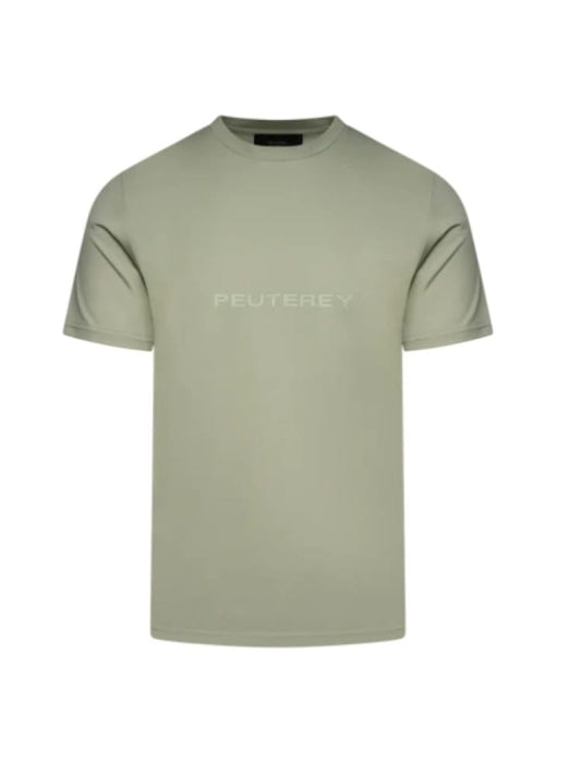 Peuterey tshirt verde chiaro uomo logo lettetring
