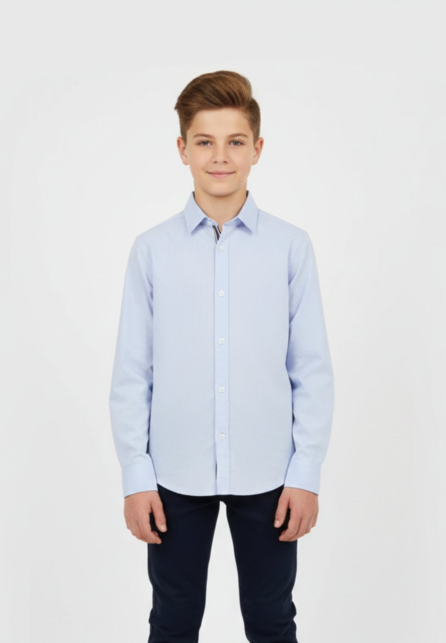 Iceberg Camicia Celeste Bambino In Cotone Maniche Lunghe Stile Elegante AI25