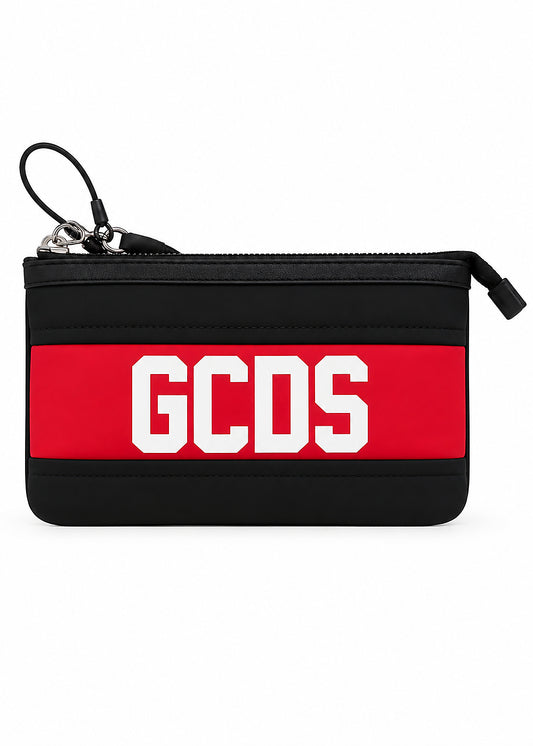 GCDS Pochette Nera Bambina in Ecopelle con Maxi Logo AI26C2GJQW719T353