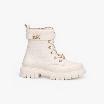 Michael Kors Blake Anfibi Crema Bambina Logo All Over