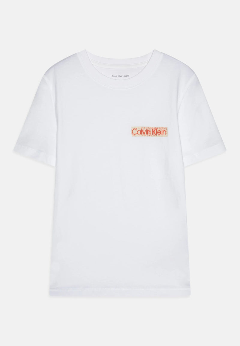 Calvin Klein white t-shirt for children spring-summer - WHITE | CammarataMode