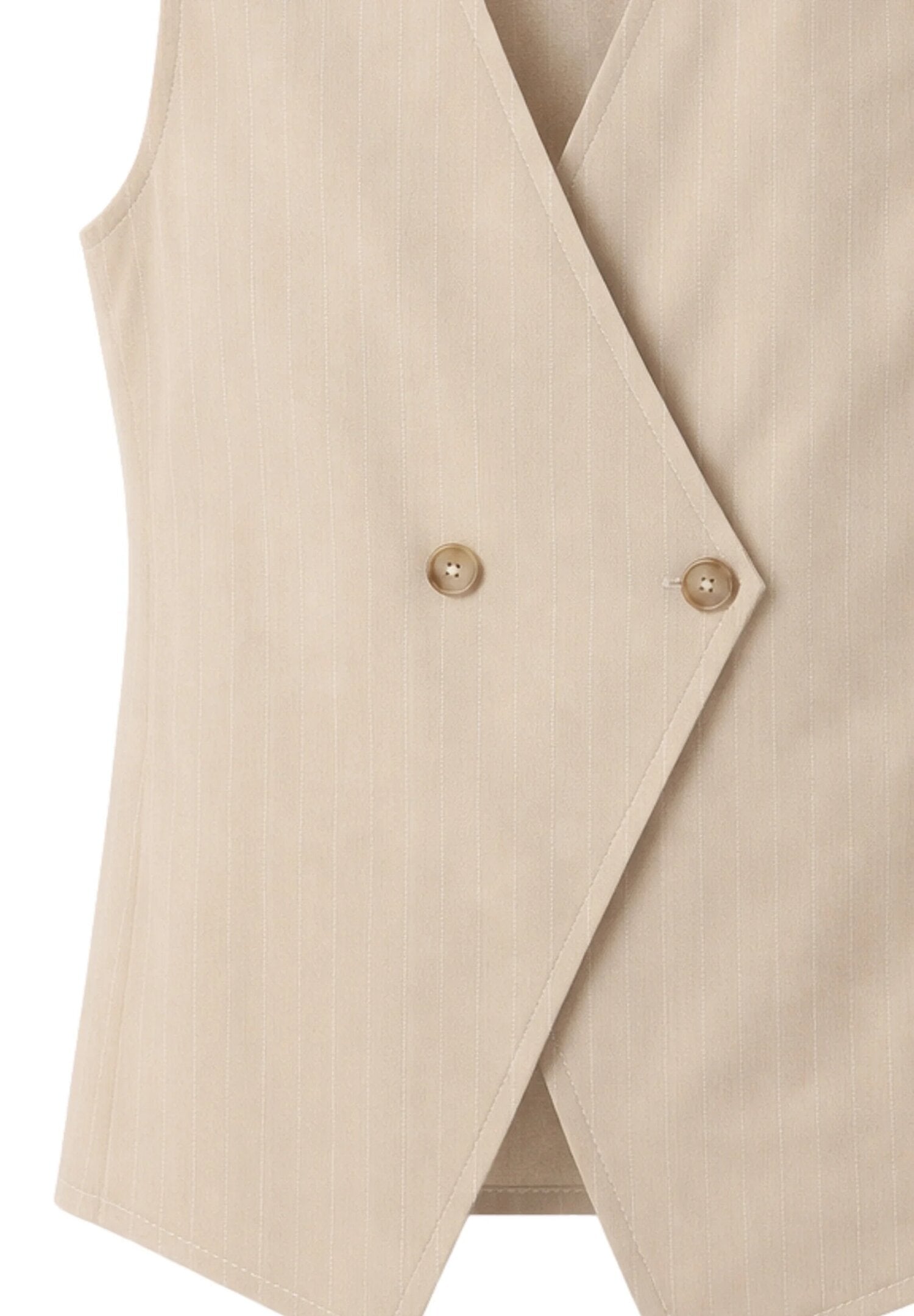 Phard Gilet Beige Con Bottone e Righe Sottili Bambina PH3069_