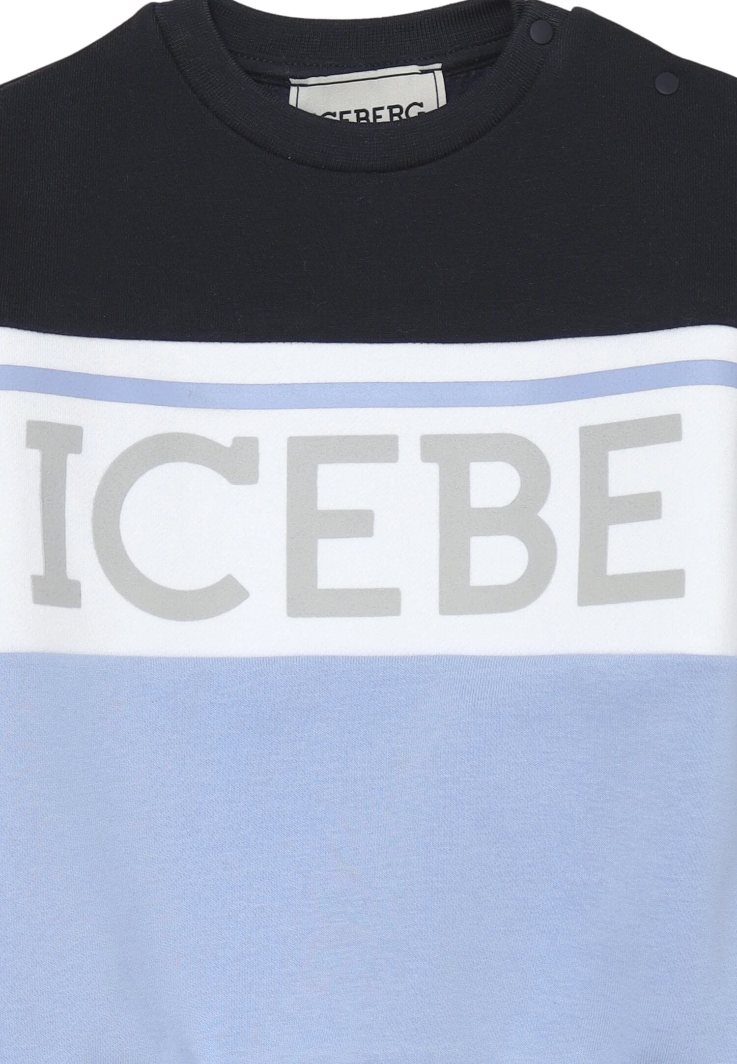 Iceberg Felpa Celeste Neonato In Cotone Girocollo Tipo Sportivo AI25