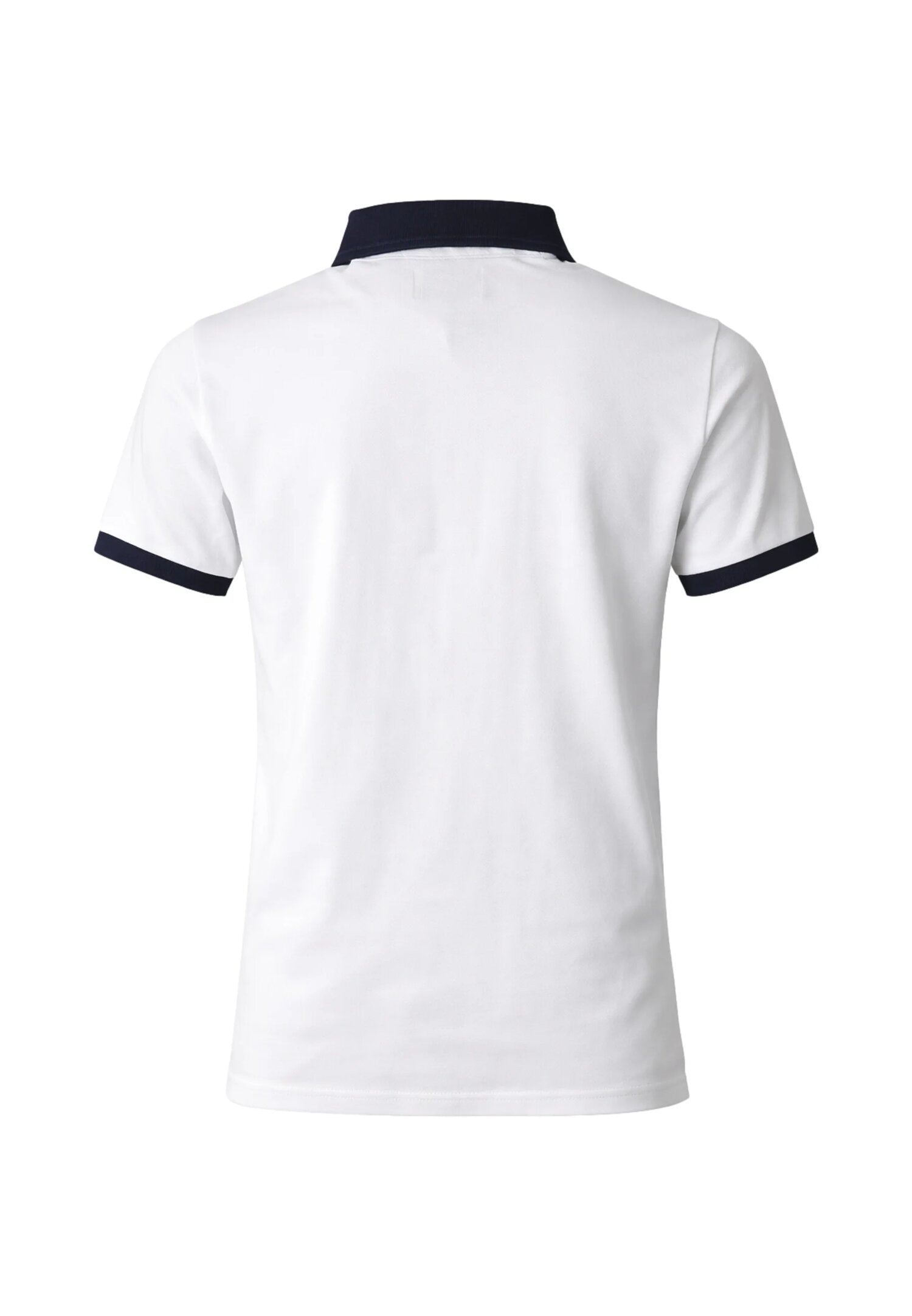 Roy Roger's Polo Bianco Con Colletto Blu Logo Roy Bambino RG105_