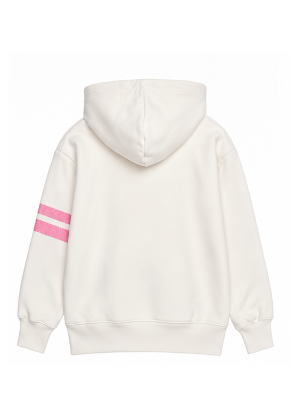 GCDS Felpa Bianca e Rosa Bambina in Cotone con Maxi Logo AI26Z0GJQE590F004 retro