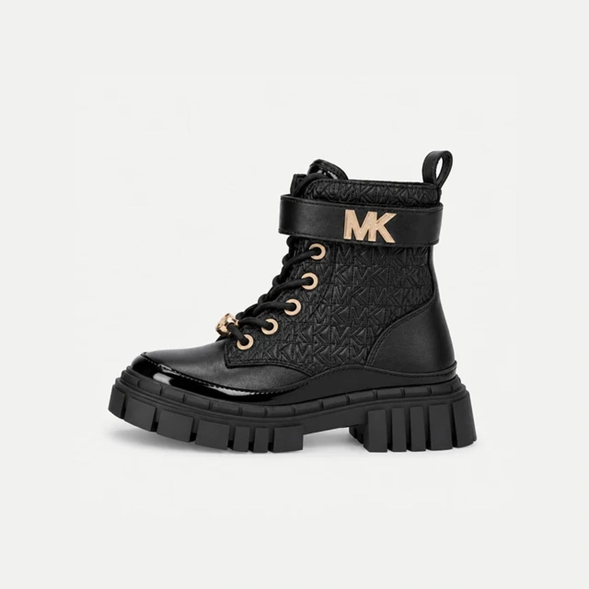 Michael Kors Blake Anfibi Neri Bambina con Logo All Over