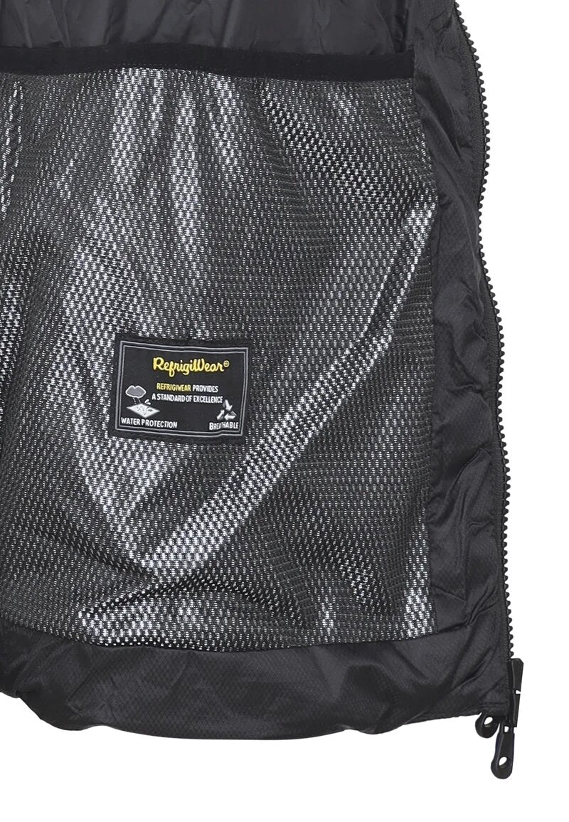 Refrigiwear Giubbotto Nero Bambino In Nylon Con Cappuccio Invernale AI25