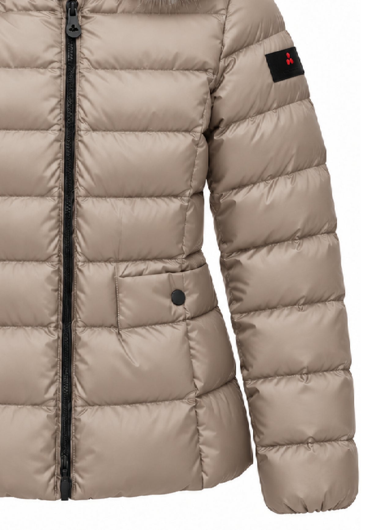 Peuterey GIUBBOTTO BEIGE TRAPUNTATO CON DETTAGLIO PELLICCIA Bambine e ragazze TURMALET MQN 05 FOX FUR KID.BEIGE_