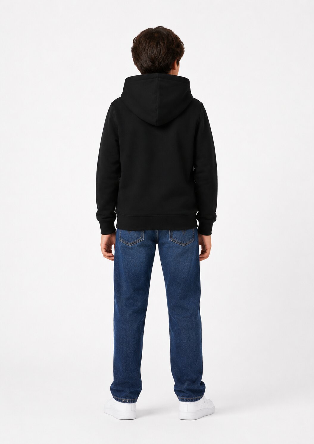 Calvin Klein Felpa Con Zip Nera Bambino LV1CKTJB12BEH_