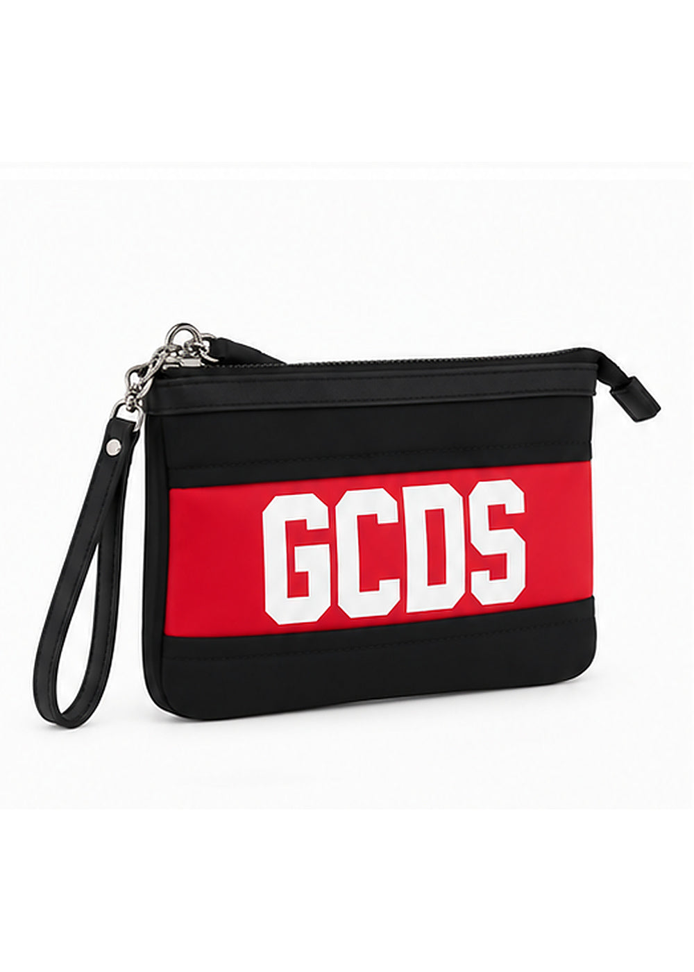 GCDS Pochette Nera Bambina in Ecopelle con Maxi Logo AI26C2GJQW719T353