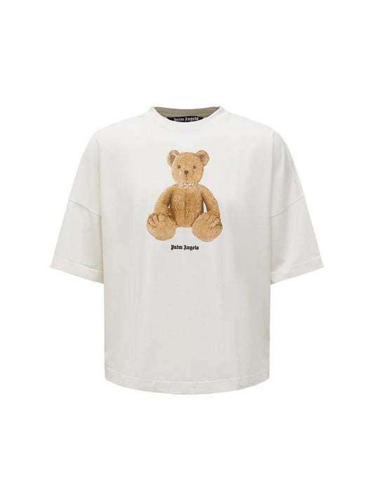 Palm Angels tshirt bianca donna maxi logo