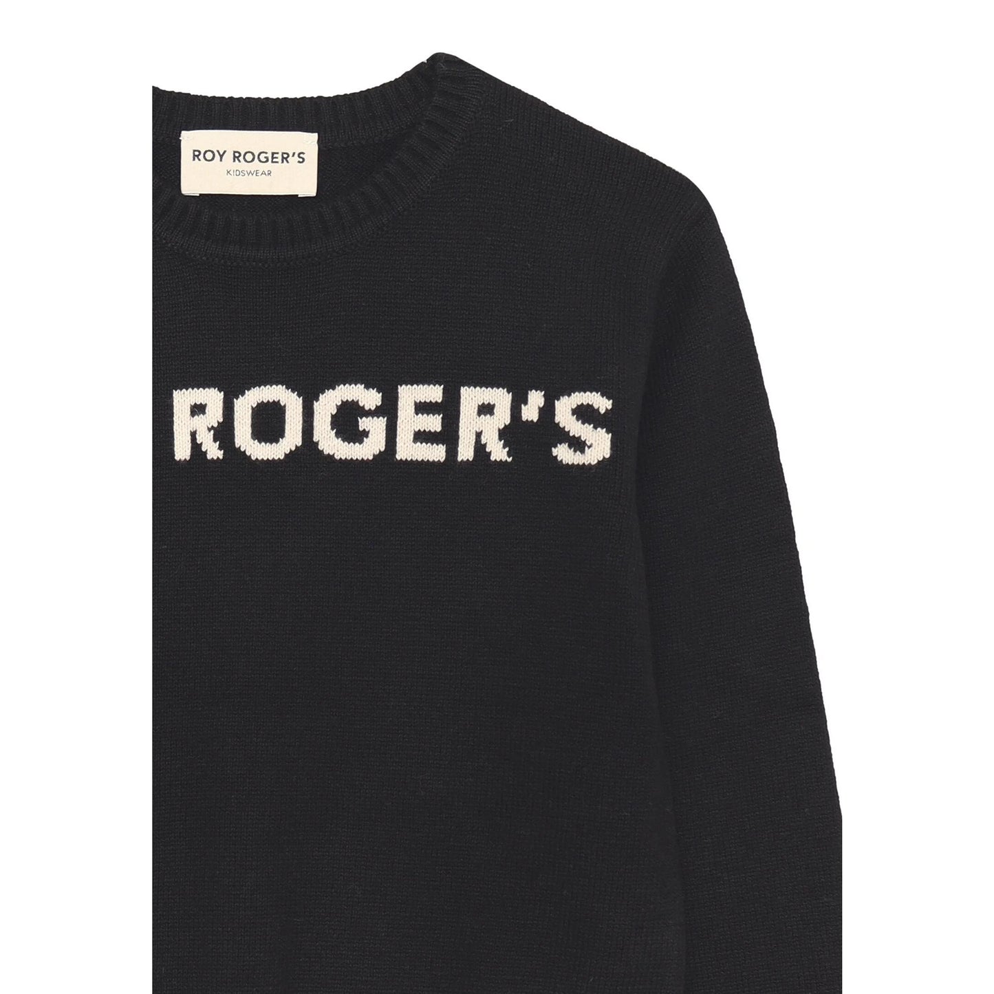 Roy Rogers Maglione Bambina Logo Ricamato - Nero (2-16 Anni)