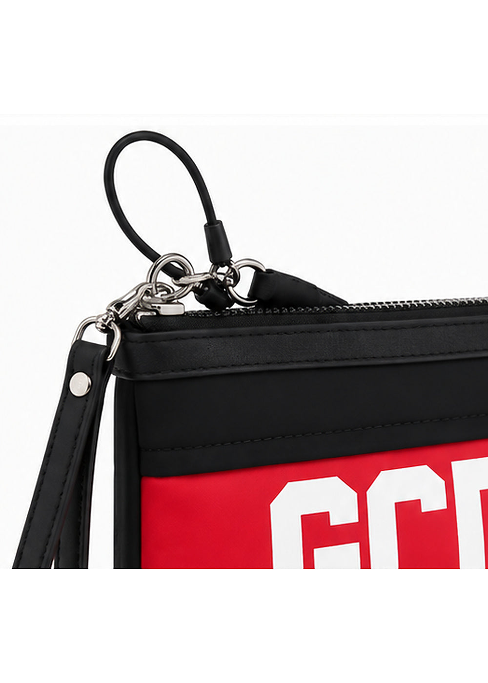GCDS Pochette Nera Bambina in Ecopelle con Maxi Logo AI26C2GJQW719T353