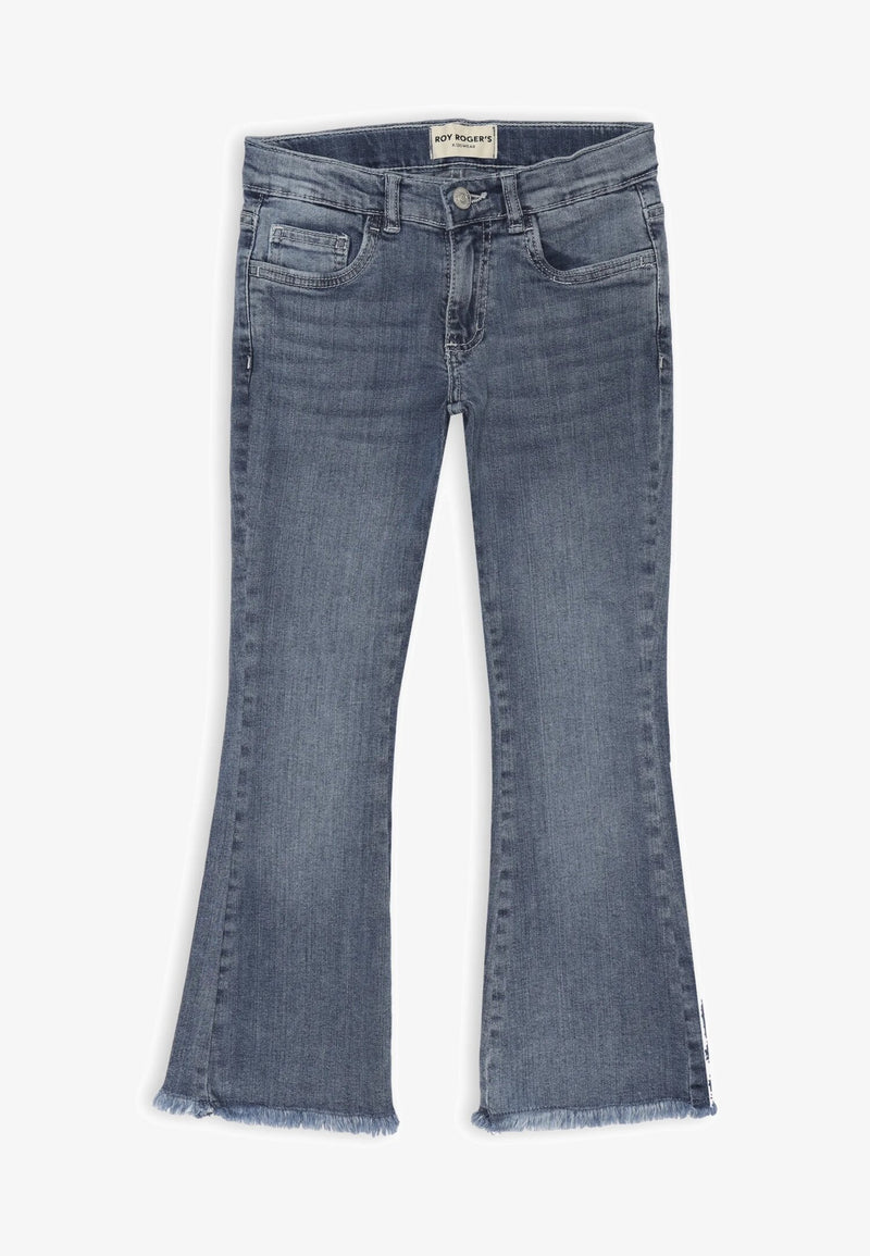 Roy Rogers - Jeans Bootcut Bambina Blu Svasato Frange P/E 25 - DENIM | CammarataMode