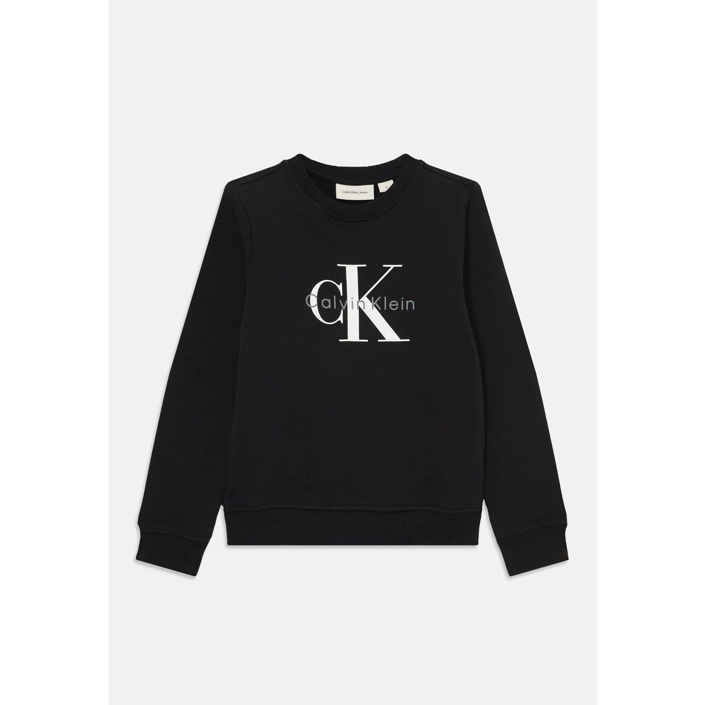 Calvin Klein Felpa Nero Bambino In Cotone Girocollo | Sportivo PE26