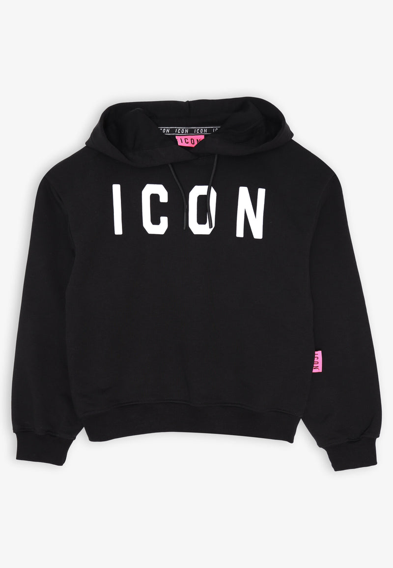 ICON Cropped Sweatshirt and Black Trousers Set - Girls and Teens - BLACK | CammarataMode