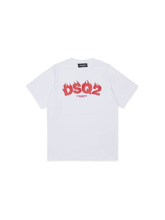 Dsquared t-shirt kids/junior con logo dsq2 in cotone bianco Bambino
